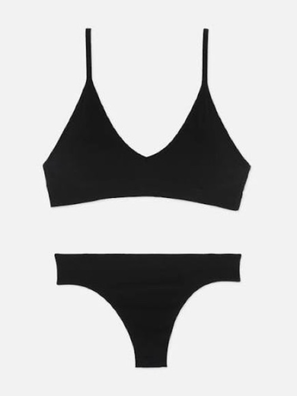 Black Seamless Bra & Underwear Set